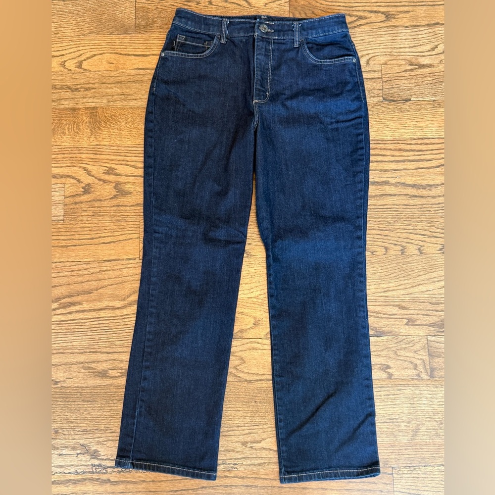 Lee Classic High Rise Relaxed Fit Straight Leg Slimming Jeans 10 Short